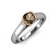 4 - Ellie Desire Smoky Quartz and Diamond Engagement Ring 
