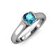 4 - Ellie Desire London Blue Topaz and Diamond Engagement Ring 