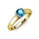 4 - Ellie Desire London Blue Topaz and Diamond Engagement Ring 
