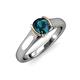 4 - Ellie Desire Blue and White Diamond Engagement Ring 