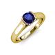 4 - Ellie Desire Blue Sapphire and Diamond Engagement Ring 