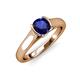 4 - Ellie Desire Blue Sapphire and Diamond Engagement Ring 