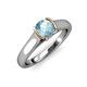 4 - Ellie Desire Aquamarine and Diamond Engagement Ring 