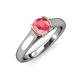 4 - Ellie Desire Pink Tourmaline and Diamond Engagement Ring 