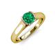 4 - Ellie Desire Emerald and Diamond Engagement Ring 