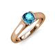 4 - Ellie Desire London Blue Topaz and Diamond Engagement Ring 