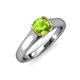 4 - Ellie Desire Peridot and Diamond Engagement Ring 