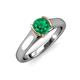 4 - Ellie Desire Emerald and Diamond Engagement Ring 