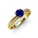 4 - Kelis Desire Blue Sapphire and Diamond Engagement Ring 