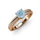 4 - Kelis Desire Aquamarine and Diamond Engagement Ring 