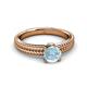 3 - Kelis Desire Aquamarine and Diamond Engagement Ring 