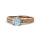 1 - Kelis Desire Aquamarine and Diamond Engagement Ring 