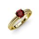 4 - Kelis Desire Red Garnet and Diamond Engagement Ring 