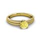 3 - Kelis Desire Yellow Sapphire and Diamond Engagement Ring 
