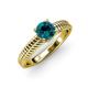4 - Kelis Desire Blue and White Diamond Engagement Ring 