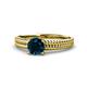 1 - Kelis Desire Blue and White Diamond Engagement Ring 