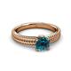 3 - Kelis Desire Blue and White Diamond Engagement Ring 