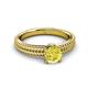 3 - Kelis Desire Yellow and White Diamond Engagement Ring 