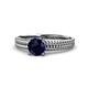 1 - Kelis Desire Blue Sapphire and Diamond Engagement Ring 