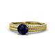 1 - Kelis Desire Blue Sapphire and Diamond Engagement Ring 