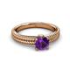 3 - Kelis Desire Amethyst and Diamond Engagement Ring 