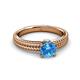3 - Kelis Desire Blue Topaz and Diamond Engagement Ring 