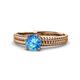 1 - Kelis Desire Blue Topaz and Diamond Engagement Ring 
