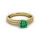 3 - Kelis Desire Emerald and Diamond Engagement Ring 