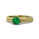 1 - Kelis Desire Emerald and Diamond Engagement Ring 