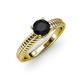 4 - Kelis Desire Black and White Diamond Engagement Ring 