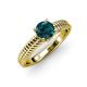 4 - Kelis Desire London Blue Topaz and Diamond Engagement Ring 