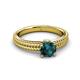 3 - Kelis Desire London Blue Topaz and Diamond Engagement Ring 