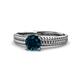 1 - Kelis Desire Blue and White Diamond Engagement Ring 