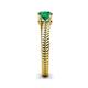 6 - Kelis Desire Emerald and Diamond Engagement Ring 