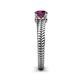 6 - Kelis Desire Rhodolite Garnet and Diamond Engagement Ring 