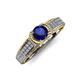 4 - Anya Desire Blue Sapphire and Diamond Engagement Ring 