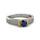 3 - Anya Desire Blue Sapphire and Diamond Engagement Ring 