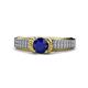 1 - Anya Desire Blue Sapphire and Diamond Engagement Ring 