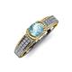 4 - Anya Desire Aquamarine and Diamond Engagement Ring 