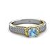 3 - Anya Desire Aquamarine and Diamond Engagement Ring 
