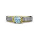 1 - Anya Desire Aquamarine and Diamond Engagement Ring 