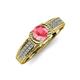 4 - Anya Desire Pink Tourmaline and Diamond Engagement Ring 