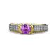 1 - Anya Desire Amethyst and Diamond Engagement Ring 