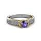 3 - Anya Desire Iolite and Diamond Engagement Ring 