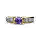 1 - Anya Desire Iolite and Diamond Engagement Ring 
