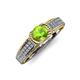 4 - Anya Desire Peridot and Diamond Engagement Ring 