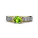 1 - Anya Desire Peridot and Diamond Engagement Ring 