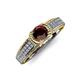 4 - Anya Desire Red Garnet and Diamond Engagement Ring 