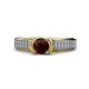 1 - Anya Desire Red Garnet and Diamond Engagement Ring 