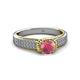 3 - Anya Desire Rhodolite Garnet and Diamond Engagement Ring 